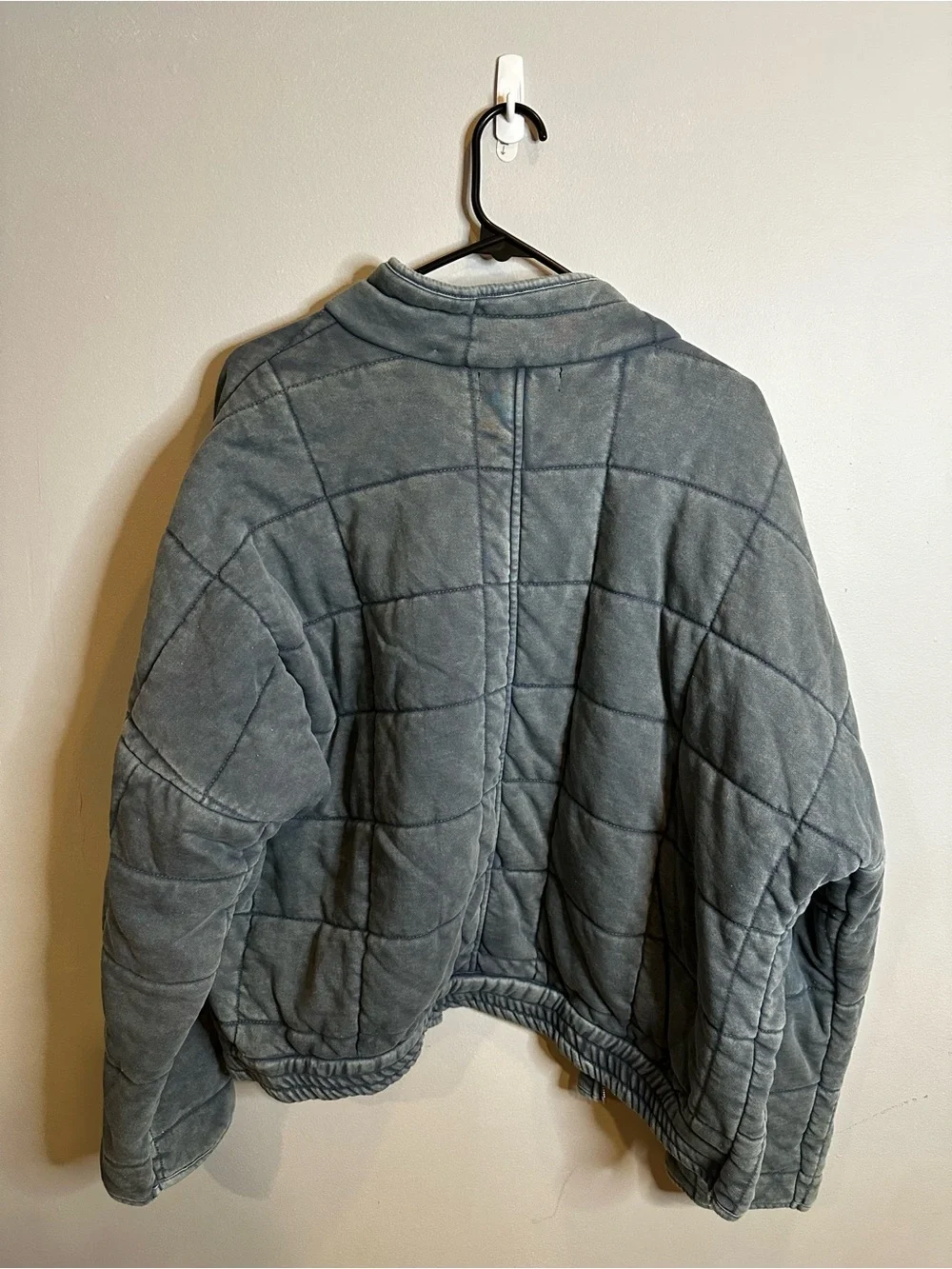 Forever 21 Slate Blue Quilted Zip Jacket - Picture 4 of 4